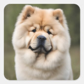 Sticker Carré Chow Chow (Devant)
