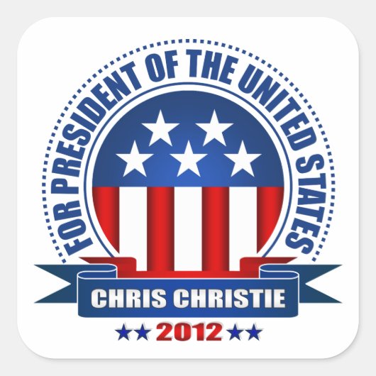 Sticker Carré Chris Christie (Devant)