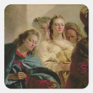 Sticker Carré Christ et les Adultes, 1751 (huile sur toile)