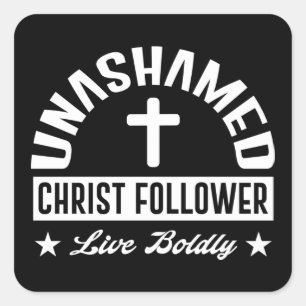 Sticker Carré Christ Folleur sans honte