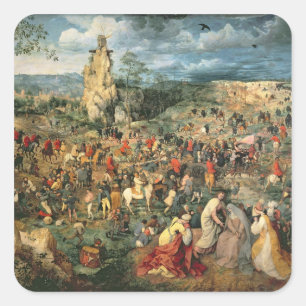 Sticker Carré Christ portant la Croix, 1564