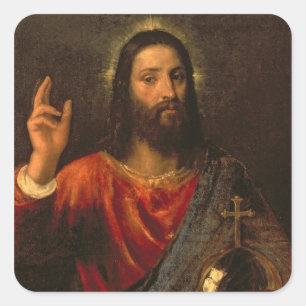 Sticker Carré Christ Sauveur, c.1570