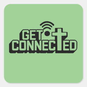 Sticker Carré Christian Get Connected