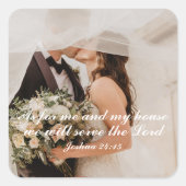 Sticker Carré Christian Scripture Mariage Photo (Devant)