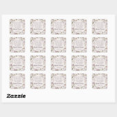 Sticker Carré Christian Watercolor Fall Leaf Écriture Motif (Feuille)