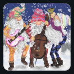 Sticker Carré Christmas Band - Happy Song<br><div class="desc">Christmas Band - Happy Song</div>