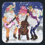 Sticker Carré Christmas Band - Happy Song<br><div class="desc">Christmas Band - Happy Song</div>