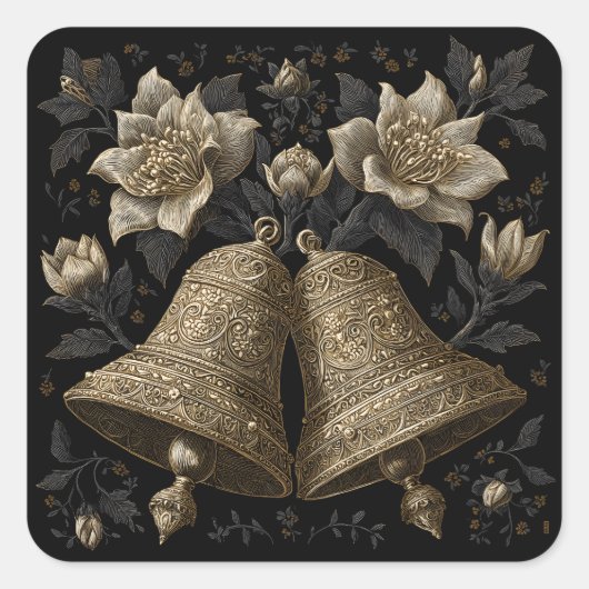 Sticker Carré Christmas Bells (Devant)