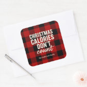 Sticker Carré “Christmas Calories Don’t Count (Enveloppe)