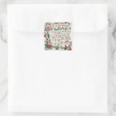 Sticker Carré Christmas Carol Joy to the World (Sac)