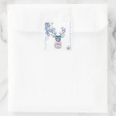 Sticker Carré Christmas Chinoiserie Deer (Sac)