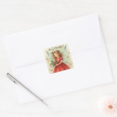 Sticker Carré Christmas Fairy Watercolor Art (Enveloppe)
