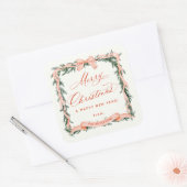 Sticker Carré CHRISTMAS GARLAND Cadre de Noël (Enveloppe)