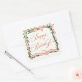 Sticker Carré CHRISTMAS GARLAND Cadre de vacances (Enveloppe)