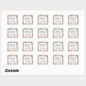 Sticker Carré Christmas Garland Frame Holiday (Feuille)