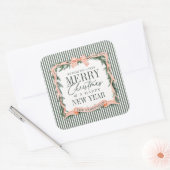 Sticker Carré Christmas Garland Ribbon Frame (Enveloppe)