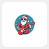 Sticker Carré Christmas guitarist Rockmusic Christmas (1) (Devant)
