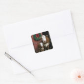 Sticker Carré Christmas Hereford Cow and Calf (Enveloppe)