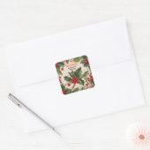 Sticker Carré Christmas Holly Berry Restauration maison (Enveloppe)