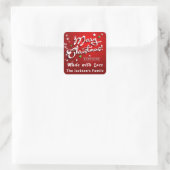 Sticker Carré Christmas Holly Berry Restauration maison (Sac)