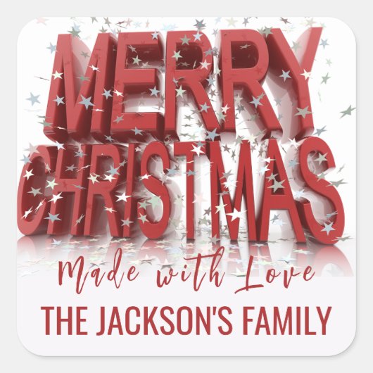 Sticker Carré Christmas Holly Berry Restauration maison (Devant)