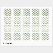 Sticker Carré Christmas Holly Motif (Feuille)