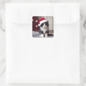Sticker Carré Christmas Kitten (Sac)