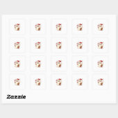 Sticker Carré Christmas Merry Christmas For Gift Christmas Ghost (Feuille)