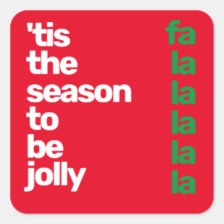 Sticker Carré Christmas minimal custom modern party red green