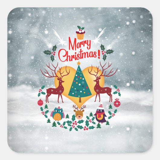 Sticker Carré Christmas Soul (Devant)