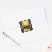 STICKER CARRÉ CHRISTMAS SPIRIT TRADITIONAL DESIGN (Enveloppe)