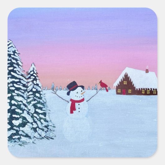 Sticker Carré Christmas sunset (Devant)