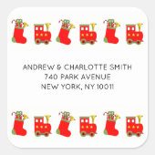 Sticker Carré Christmas Train (Devant)