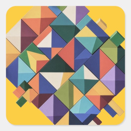 Sticker Carré Chromatic Structure (Devant)