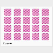 Sticker Carré Chrome 3-d boîtes - fuchsia rose (Feuille)