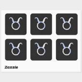 Sticker Carré Chrome Comme Taurus Connexion Serpent Noir Peau (Feuille)