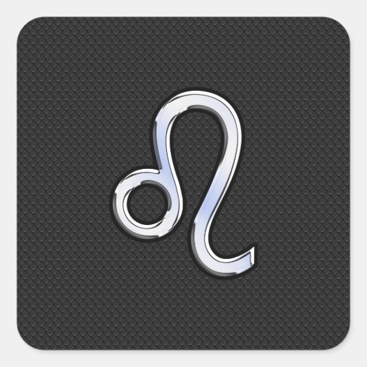 Sticker Carré Chrome moderne comme Leo Connexion peau de serpent (Devant)