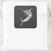 Sticker Carré Chromes Style Marlin on Carbon (Sac)