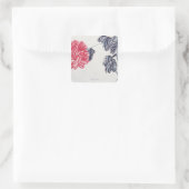 Sticker Carré Chrysanthème (Sac)