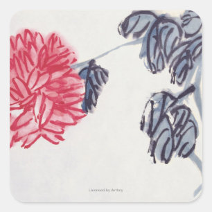 Sticker Carré Chrysanthème