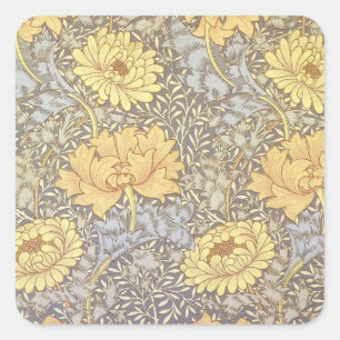 Sticker Carré Chrysanthème Fleurs de Maman William Morris