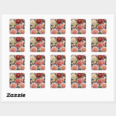 Sticker Carré Chrysanthemum Majesty : Embrasser intemporel (Feuille)