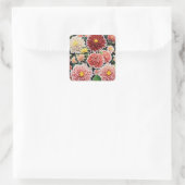Sticker Carré Chrysanthemum Majesty : Embrasser intemporel (Sac)