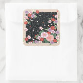 Sticker Carré Chrysanthemum & Sakura Art japonais (Sac)