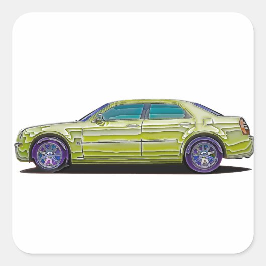 Sticker Carré Chrysler 300 2006 (Devant)