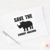Sticker Carré Chubby Unicorn Rhino (Enveloppe)