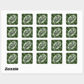 Sticker Carré Chuck Be With You Shamrock Checkerboard Motif (Feuille)