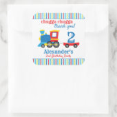 Sticker Carré Chugga Chugga Train Anniversaire Favoriser (Sac)