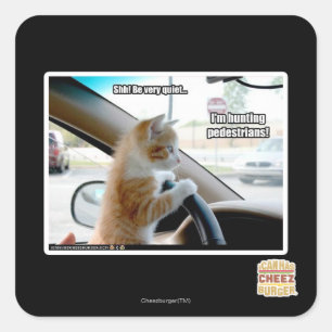 Sticker Carré Chut ! Soyez calme