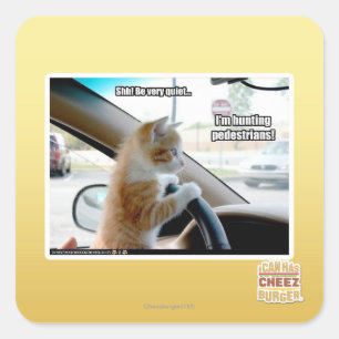 Sticker Carré Chut ! Soyez très tranquille